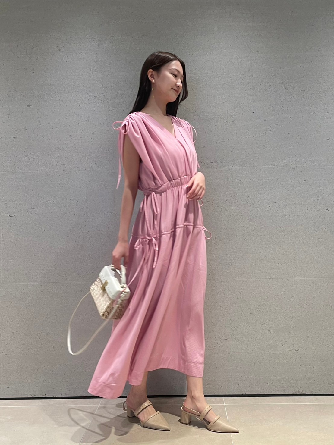 リボンノースリーブワンピース(デイリーワンピース)｜DRESS