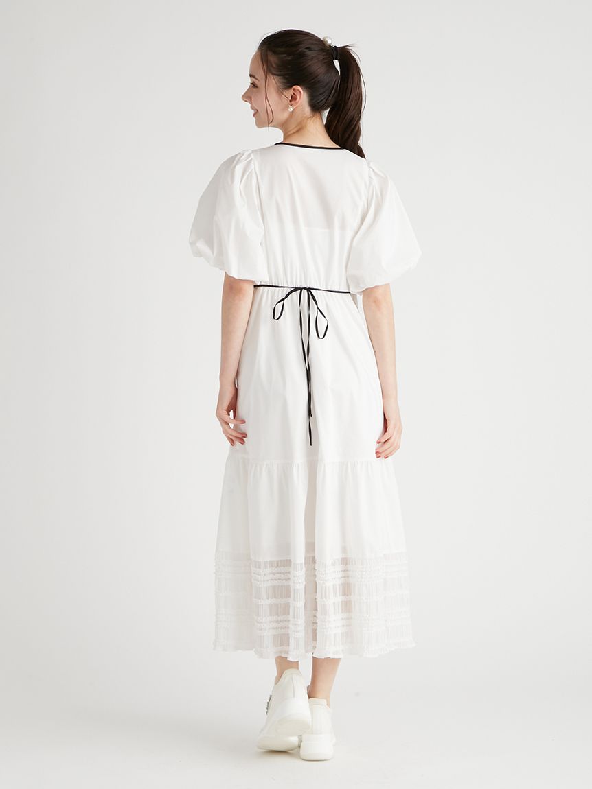 バルーンスリーブティアードワンピース(デイリーワンピース)｜DRESS 