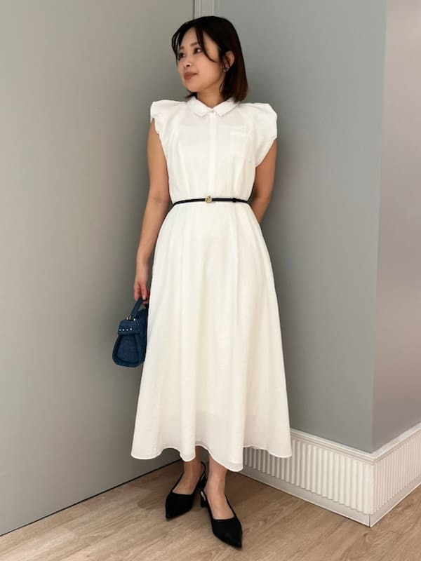 バルーンスリーブシャツワンピース(デイリーワンピース)｜DRESS 