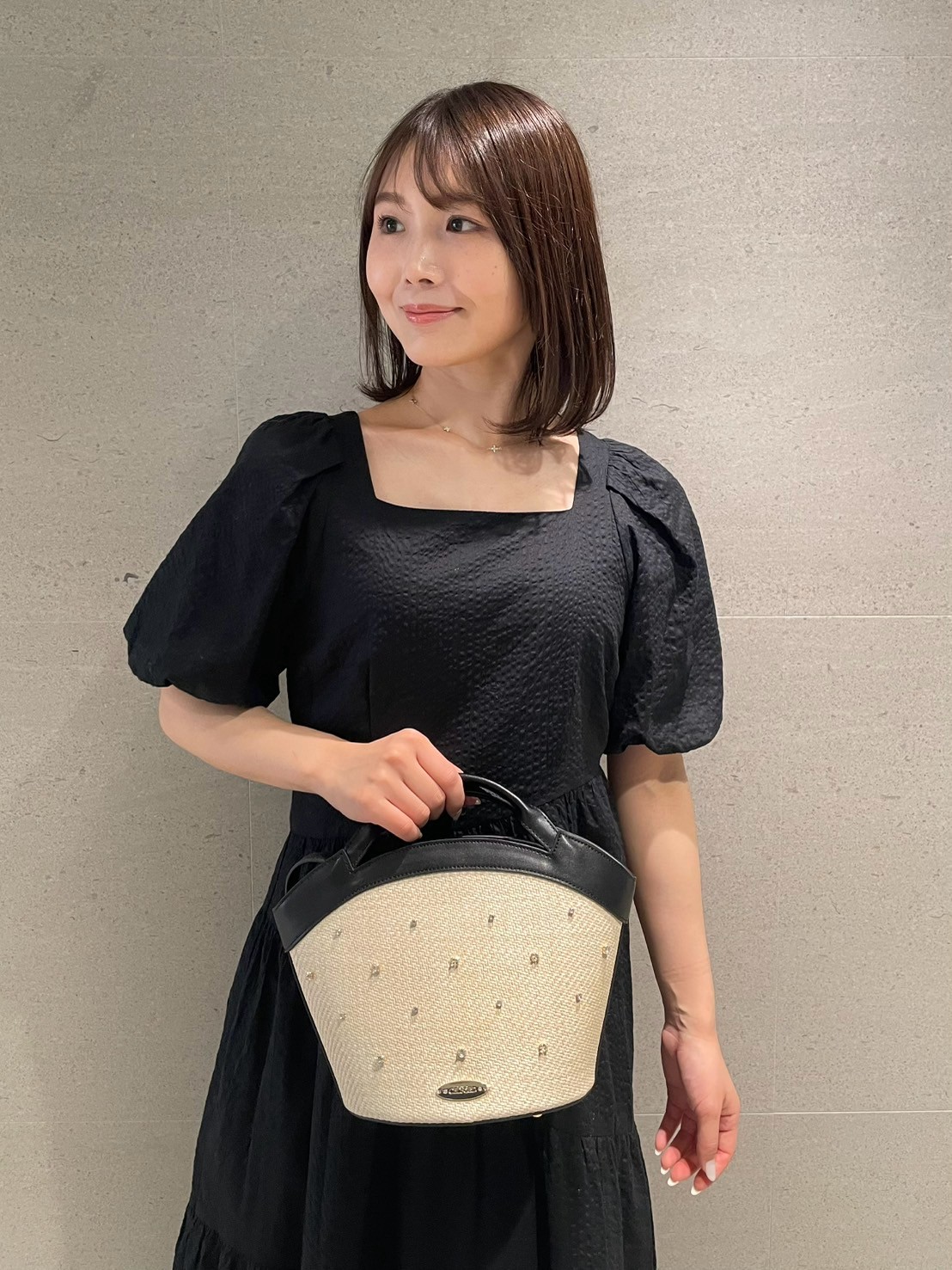 小さいサイズ Vネックギャザーワンピース 低身長さん・小柄女性