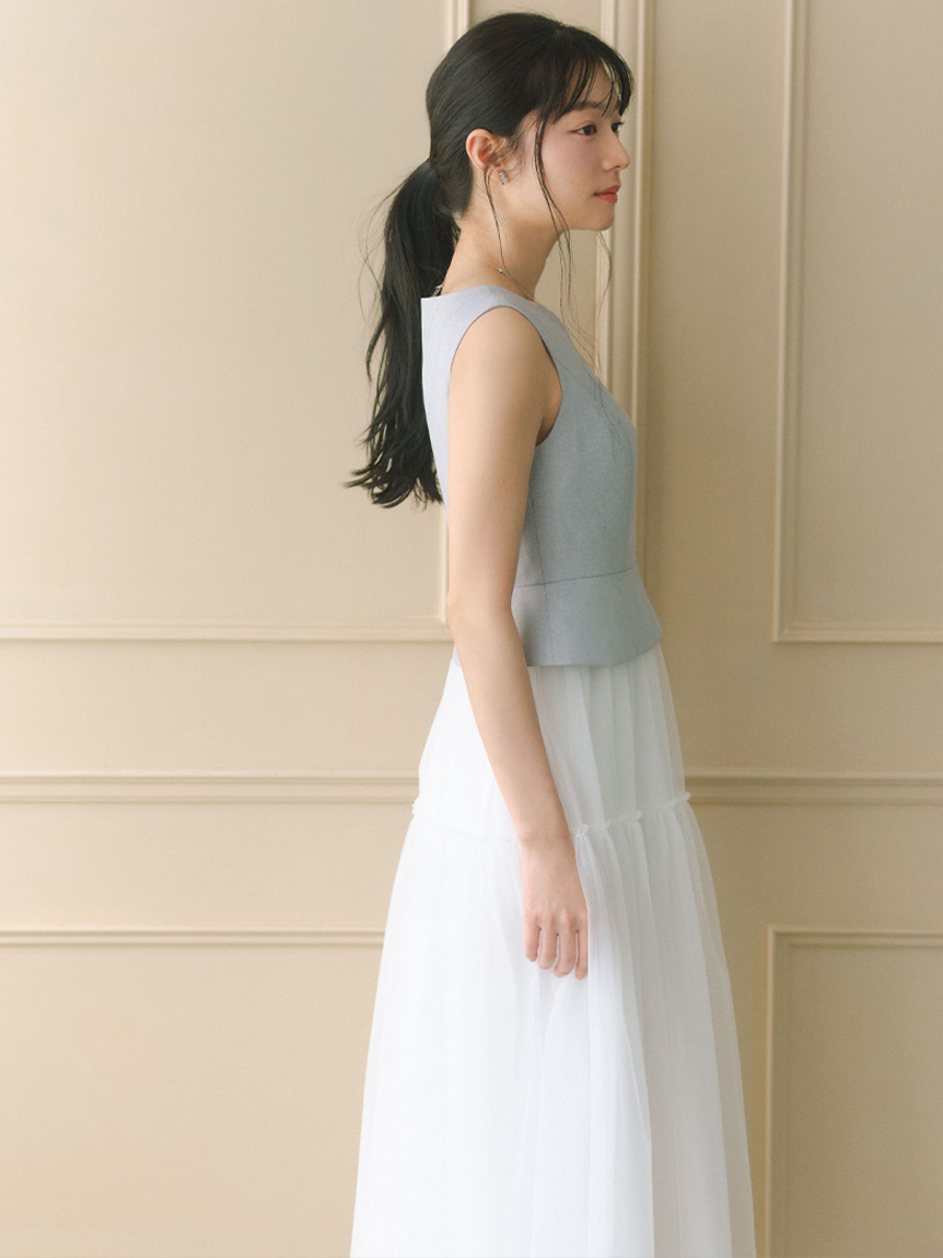ハートネックチュールドレス(フォーマルワンピース)｜DRESS