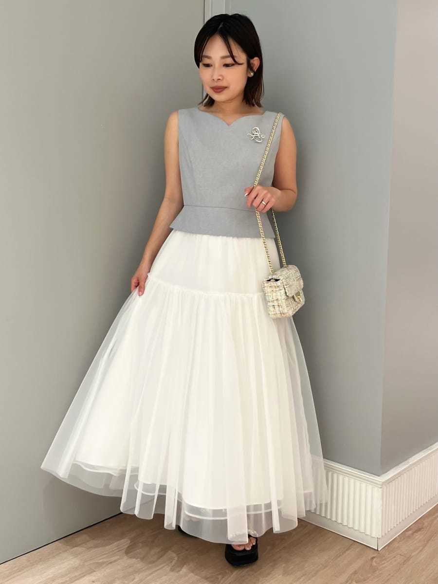 CELFORD｜ハートネックチュールドレス | Rakuten Fashion(楽天