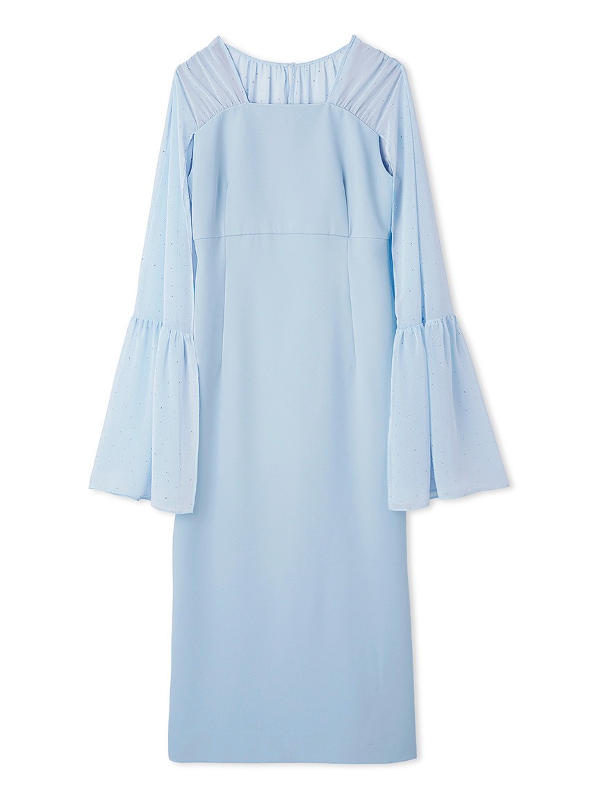シャイニーシフォンケープドレス(フォーマルワンピース)｜DRESS
