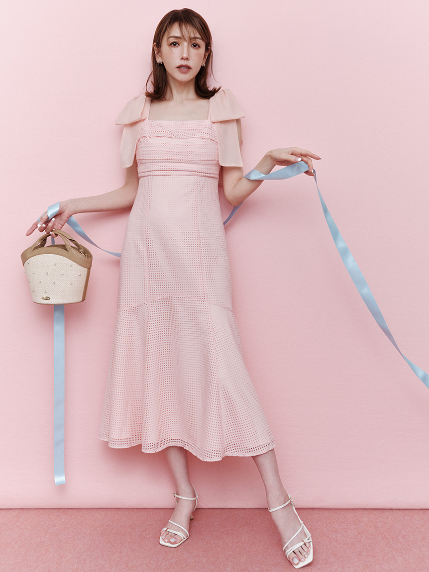 ショルダーリボンワンピース(デイリーワンピース)｜DRESS