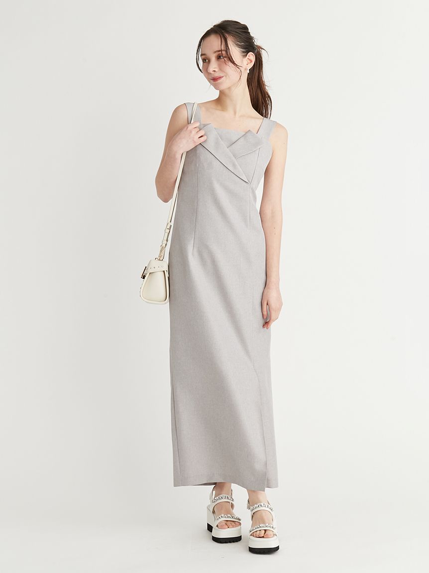 テイラーネックキャミワンピース(デイリーワンピース)｜DRESS