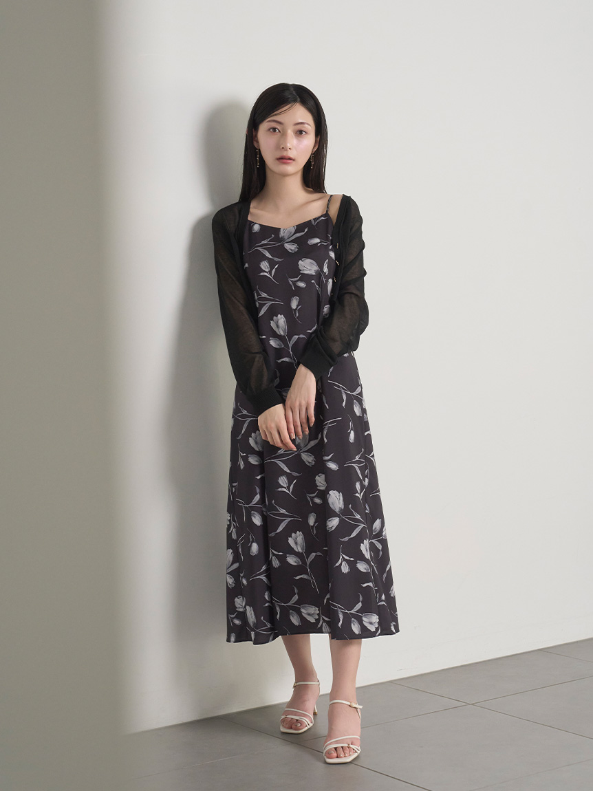 BEARDSLEY フラワープリント ワンピース BEARDSLEY（ビアズリー）の「花更紗プリントワンピース