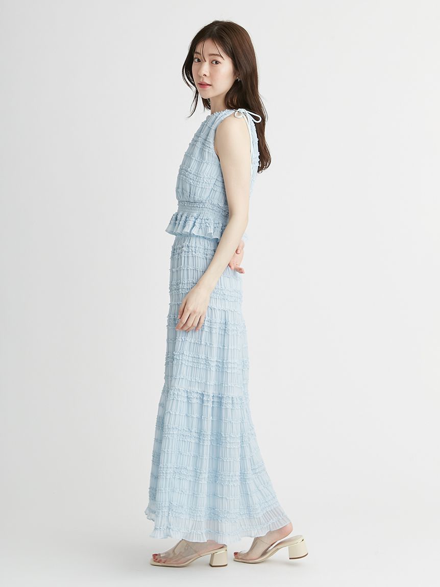 アシメカラーニットタイトワンピ(フォーマルワンピース)｜DRESS
