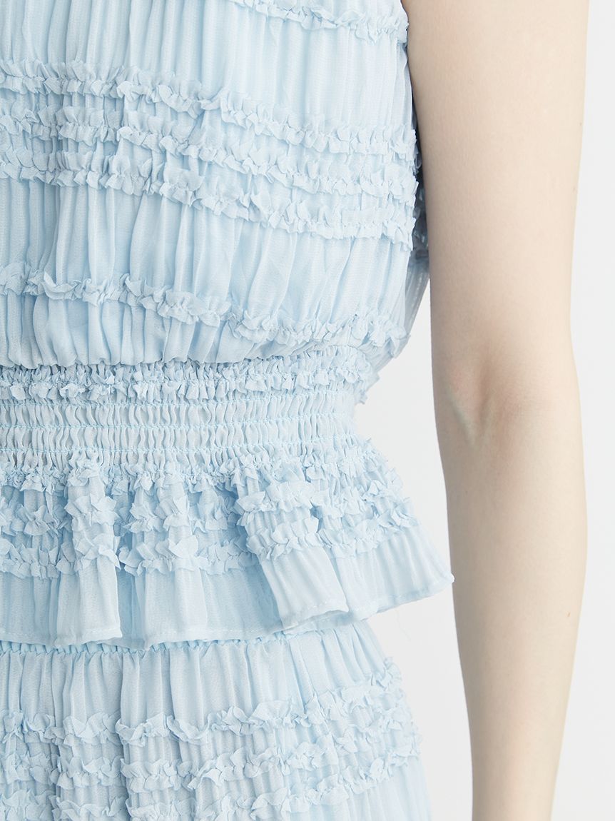 ギャザーシフォンセットアップ(デイリーワンピース)｜DRESS