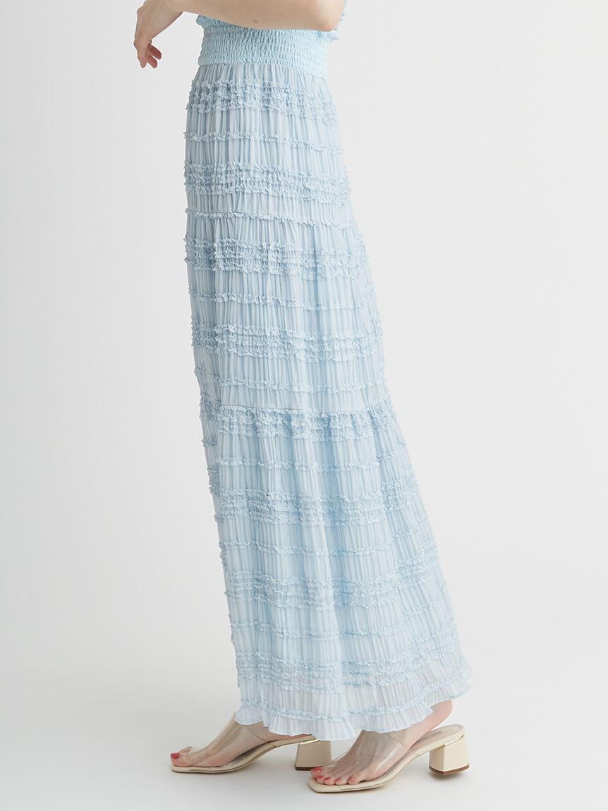 【moguo】セルフォード ギャザーシフォンセットアップ(デイリーワンピース)｜DRESS