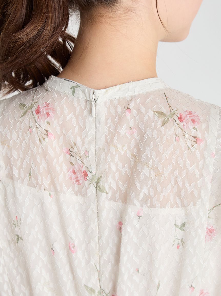 CELFORD×P.J. REDOUTEコラボ】 Rosaボウタイワンピース(デイリー