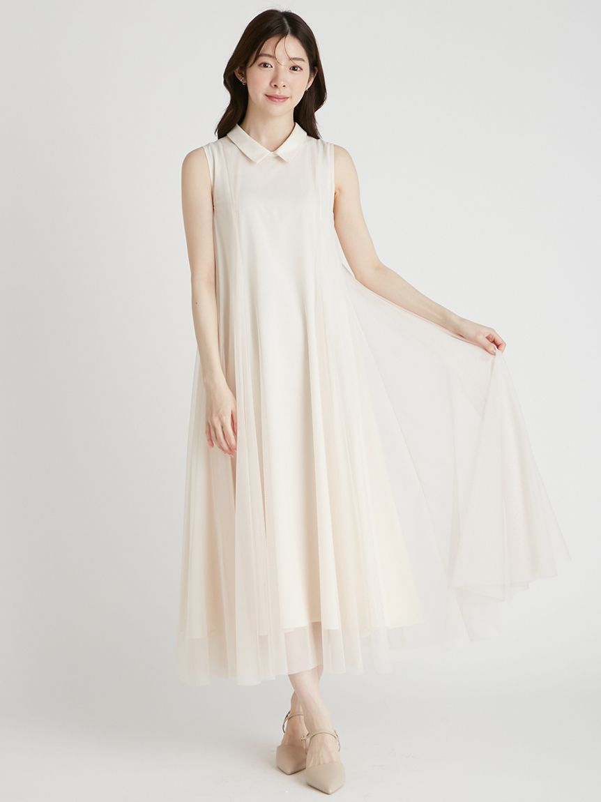 Aラインチュールワンピース(フォーマルワンピース)｜DRESS
