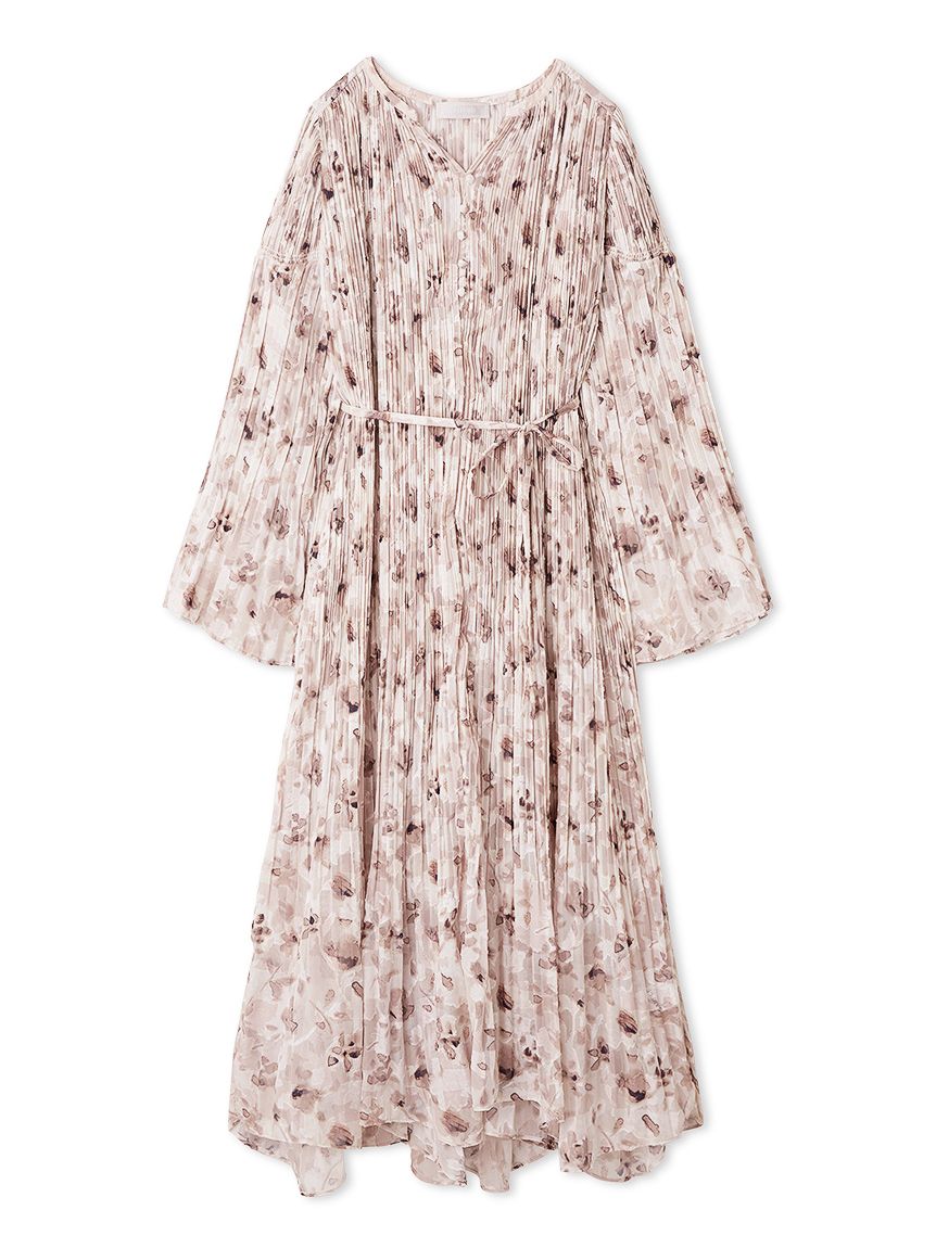 フラワープリントプリーツワンピース(デイリーワンピース)｜DRESS