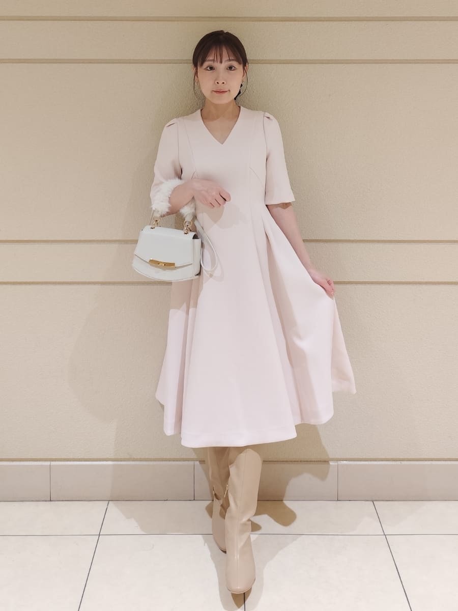 グレー Vネック ロングスリーブ ワンピース セルフォード CELFORD｜Vネックホールガーメントワンピース | Rakuten Fashion