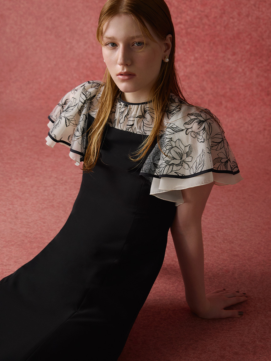 チュールエンブロイダリーマーメイドドレス(オケージョンドレス