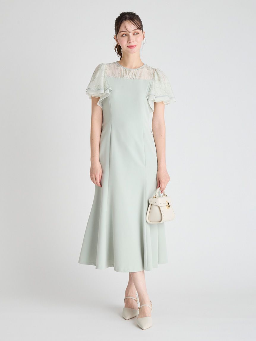 チュールエンブロイダリーマーメイドドレス(オケージョンドレス