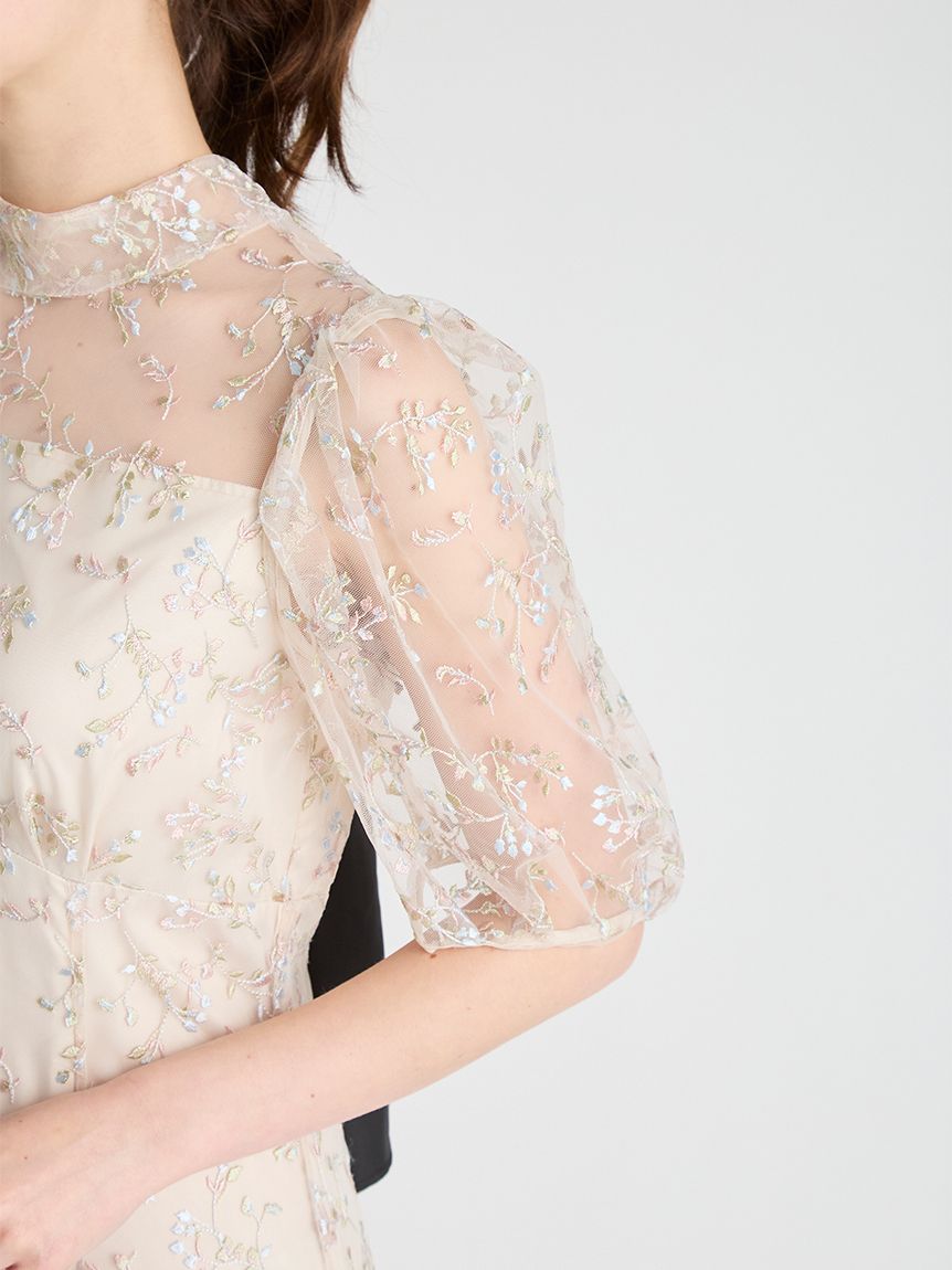 バックリボンスモールフラワードレス(オケージョンドレス)｜DRESS