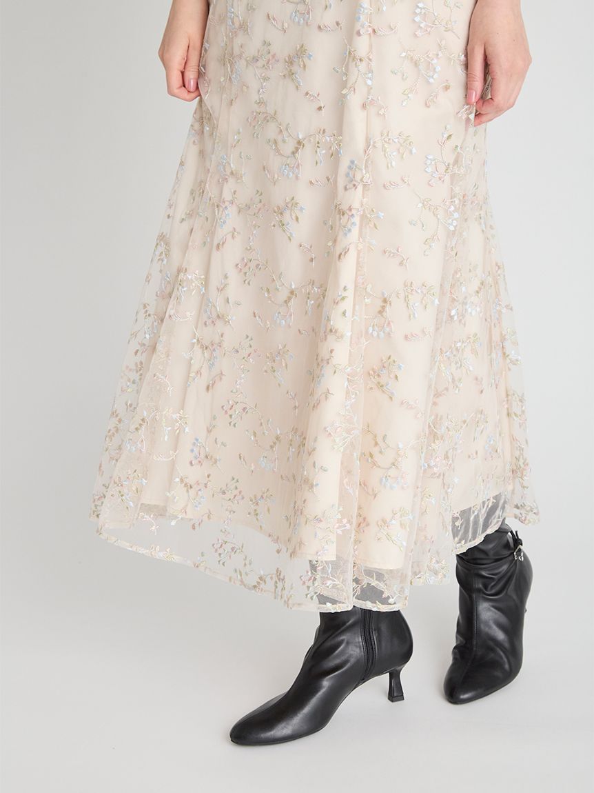 バックリボンスモールフラワードレス(オケージョンドレス)｜DRESS