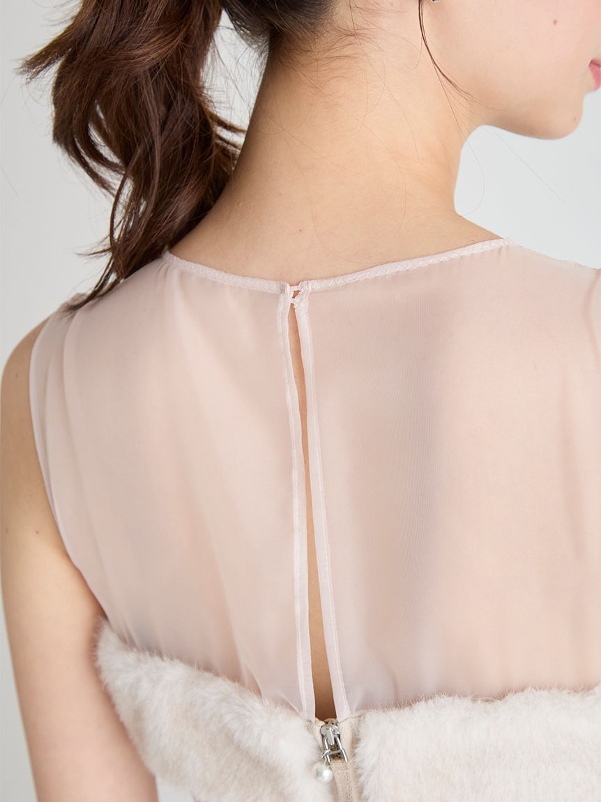 最終お値下げ、未使用HANAE MORIのブラウン レース柄 トップス HANAE MORI×CELFORDコラボ】 ハート刺繍ビスチェ(ビスチェ