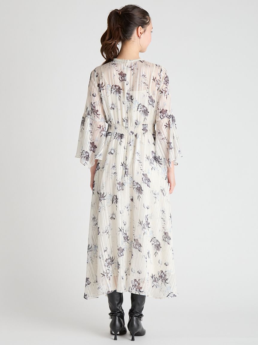フラワープリントフレアワンピース(デイリーワンピース)｜DRESS