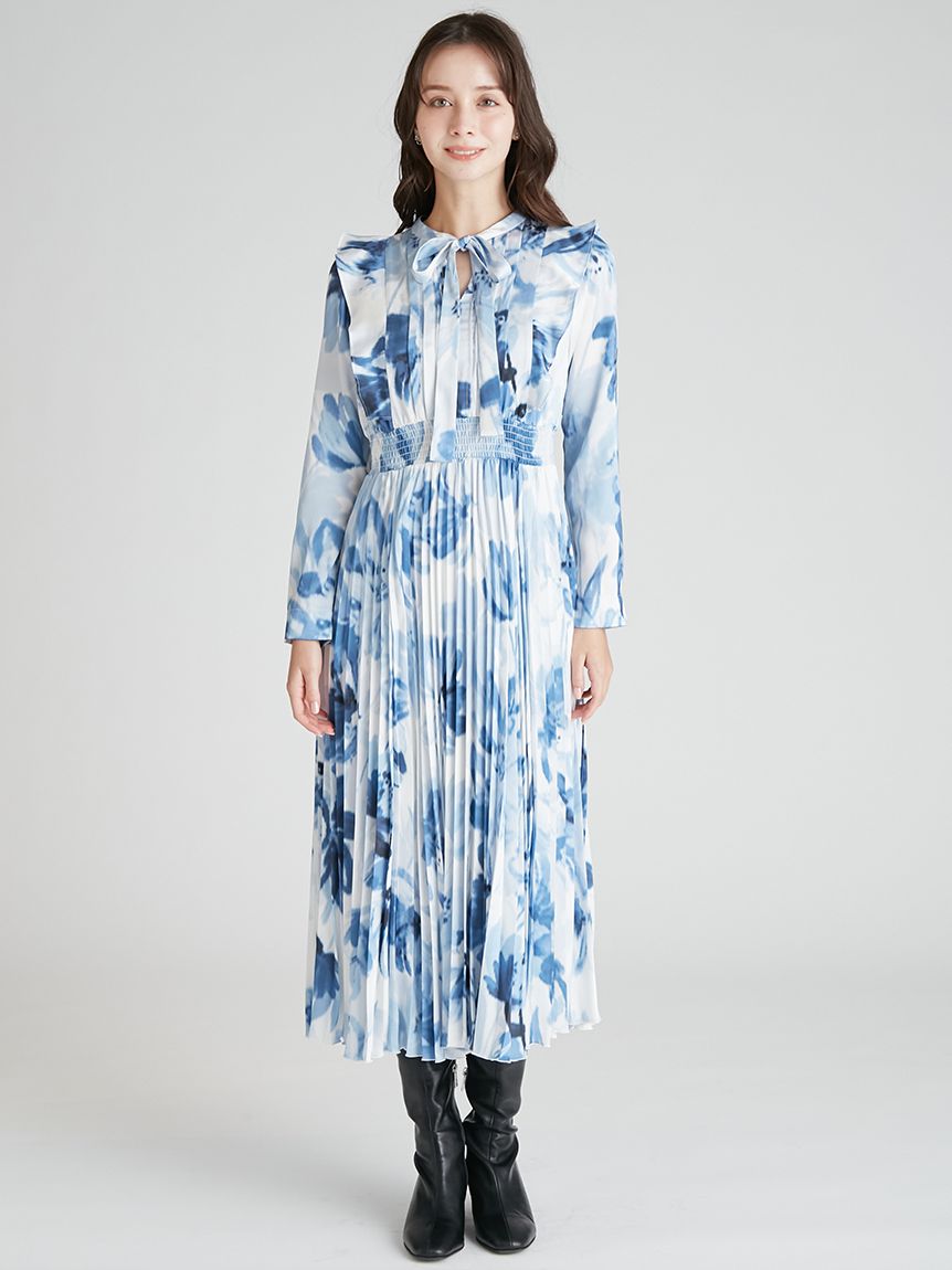 新品未使用　社交ダンス　フローラルプリント　ワンピース ドレス 新品未使用 社交ダンス フローラルプリント ワンピース ドレス 社交