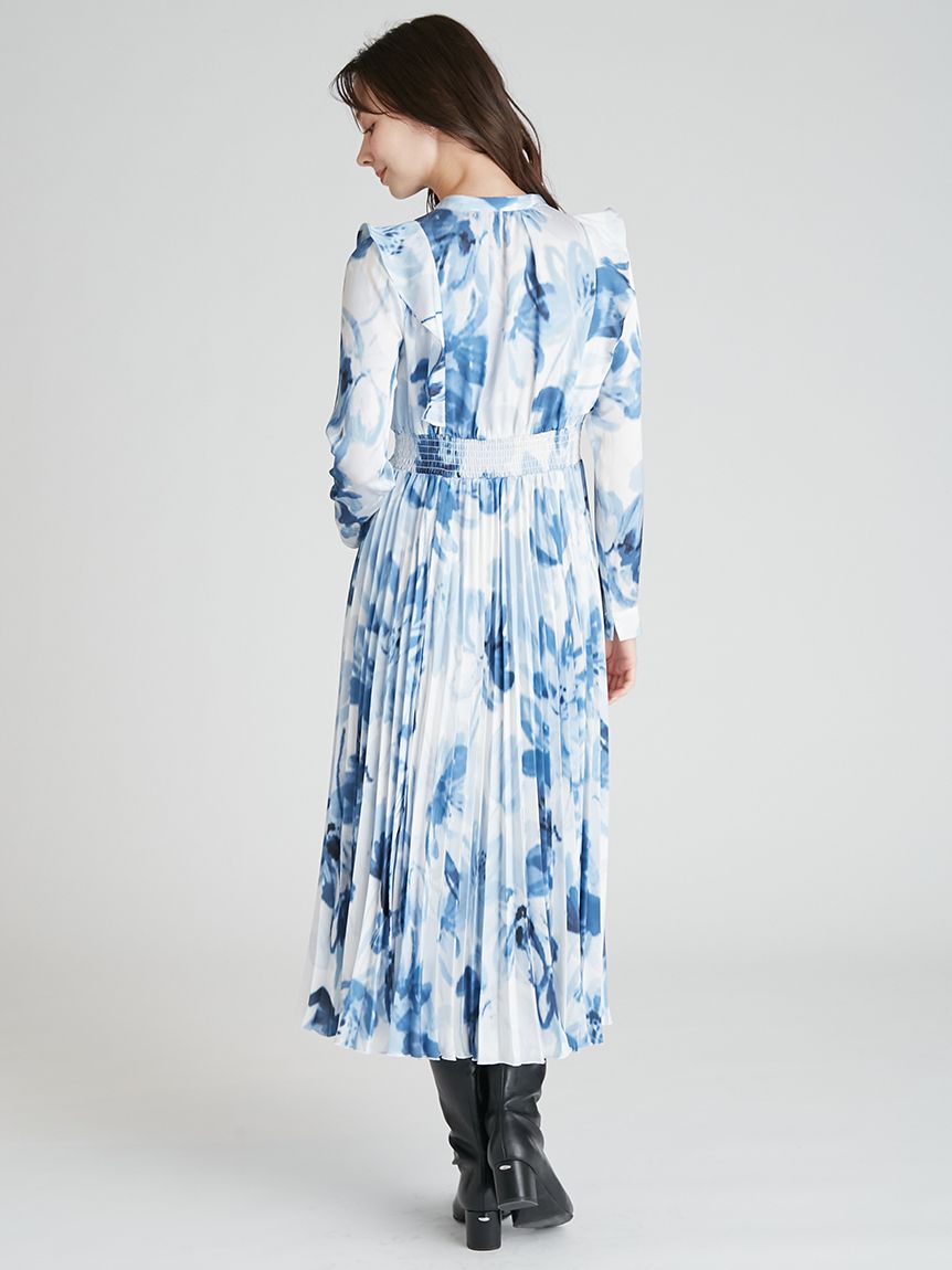 ミュテッドフローラルプリントワンピース(デイリーワンピース)｜DRESS