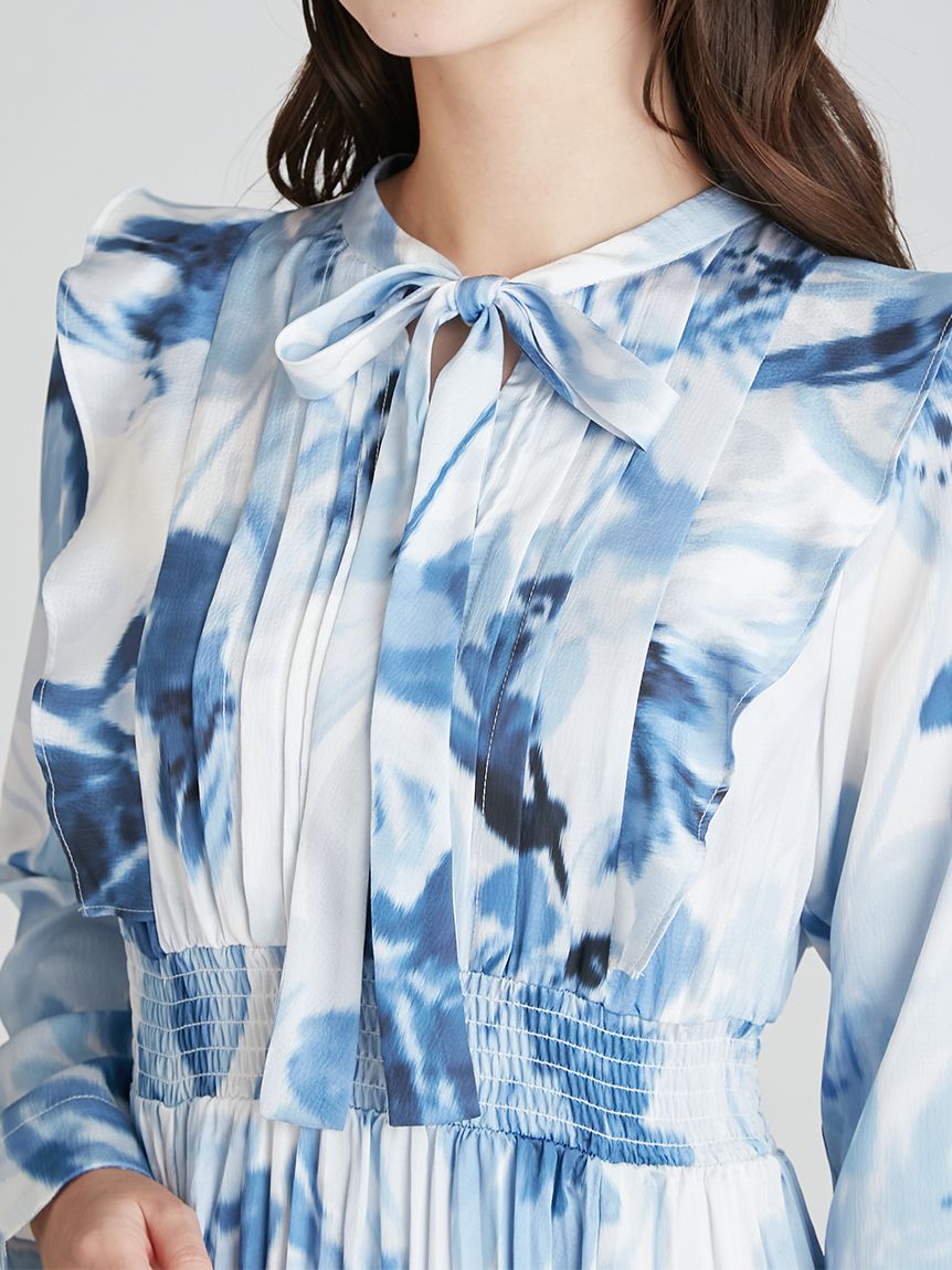 ミュテッドフローラルプリントワンピース(デイリーワンピース)｜DRESS