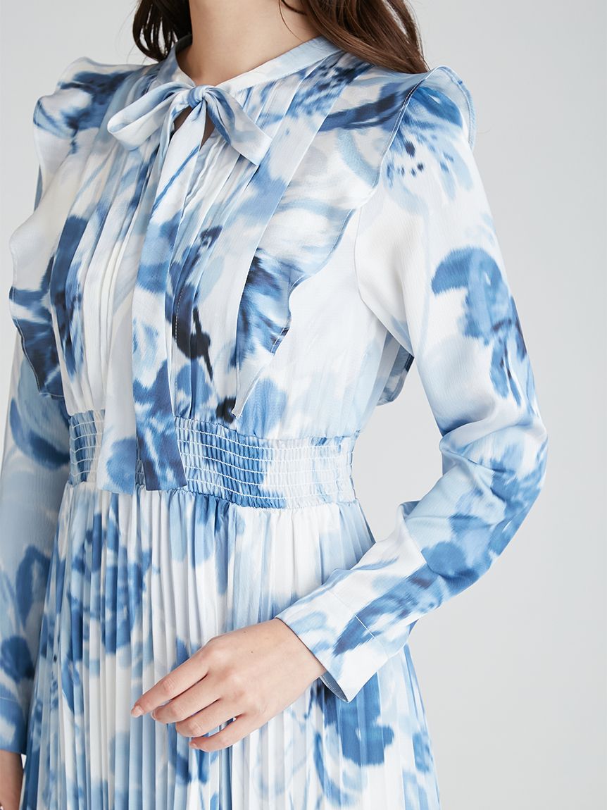 ミュテッドフローラルプリントワンピース(デイリーワンピース)｜DRESS