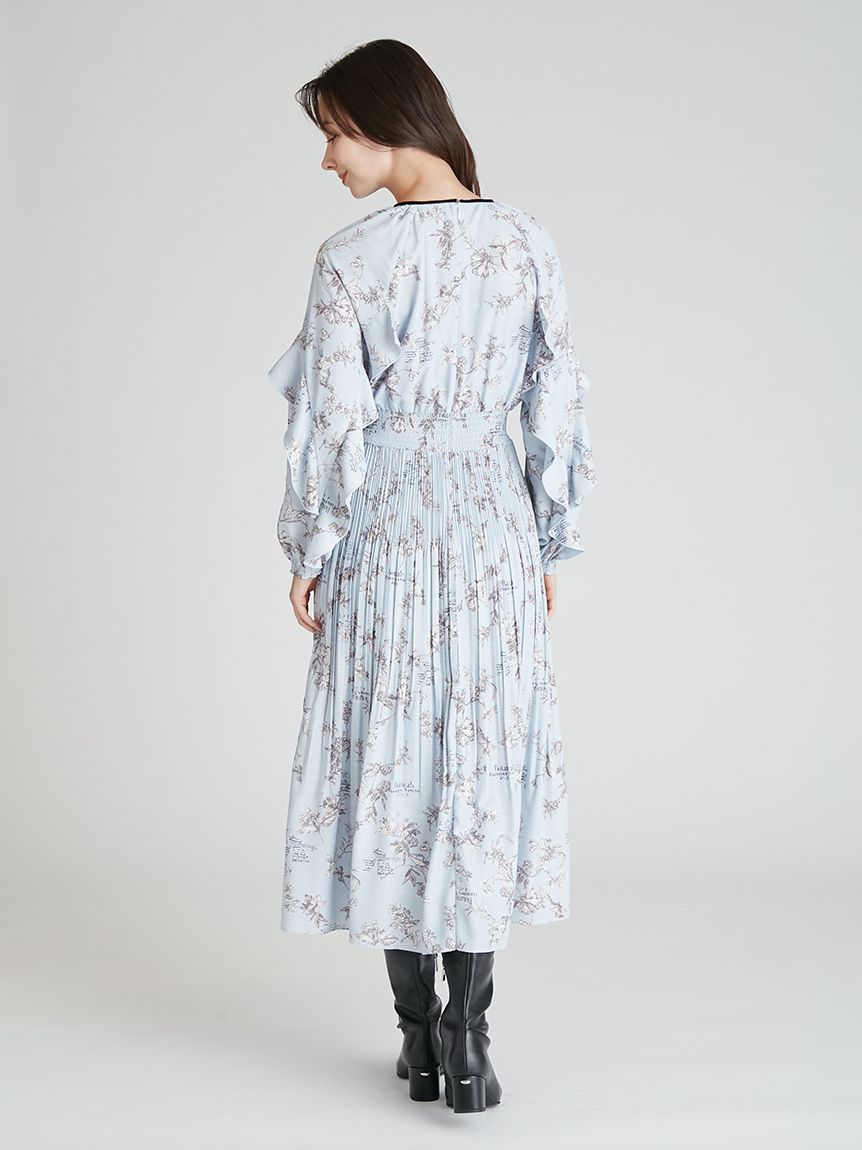 ボタニカルレタープリントワンピース(デイリーワンピース)｜DRESS