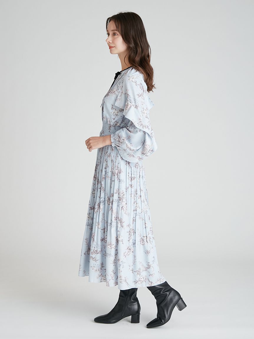 ボタニカルレタープリントワンピース(デイリーワンピース)｜DRESS