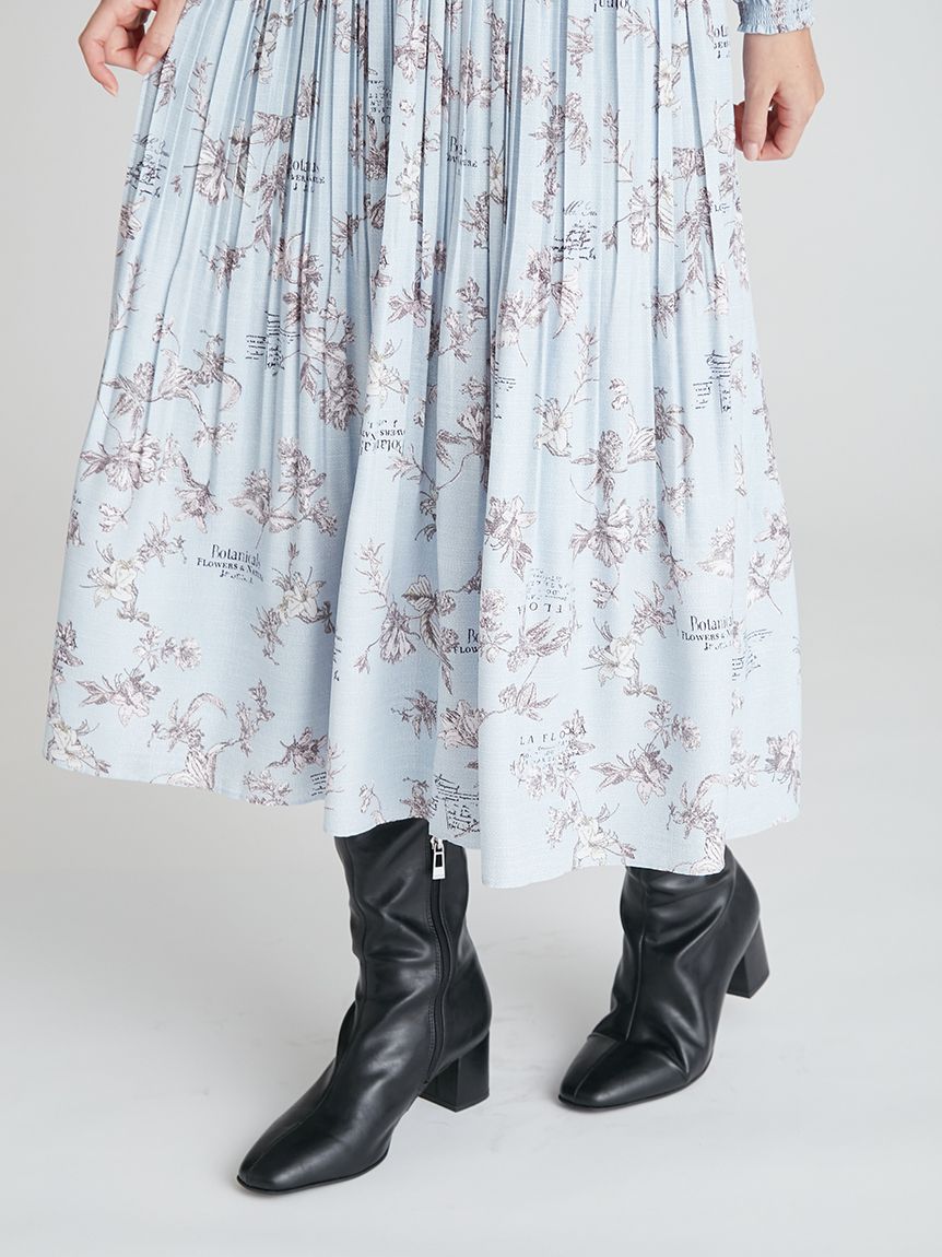 ボタニカルレタープリントワンピース(デイリーワンピース)｜DRESS