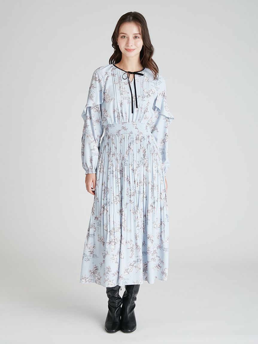 ボタニカルレタープリントワンピース(デイリーワンピース)｜DRESS