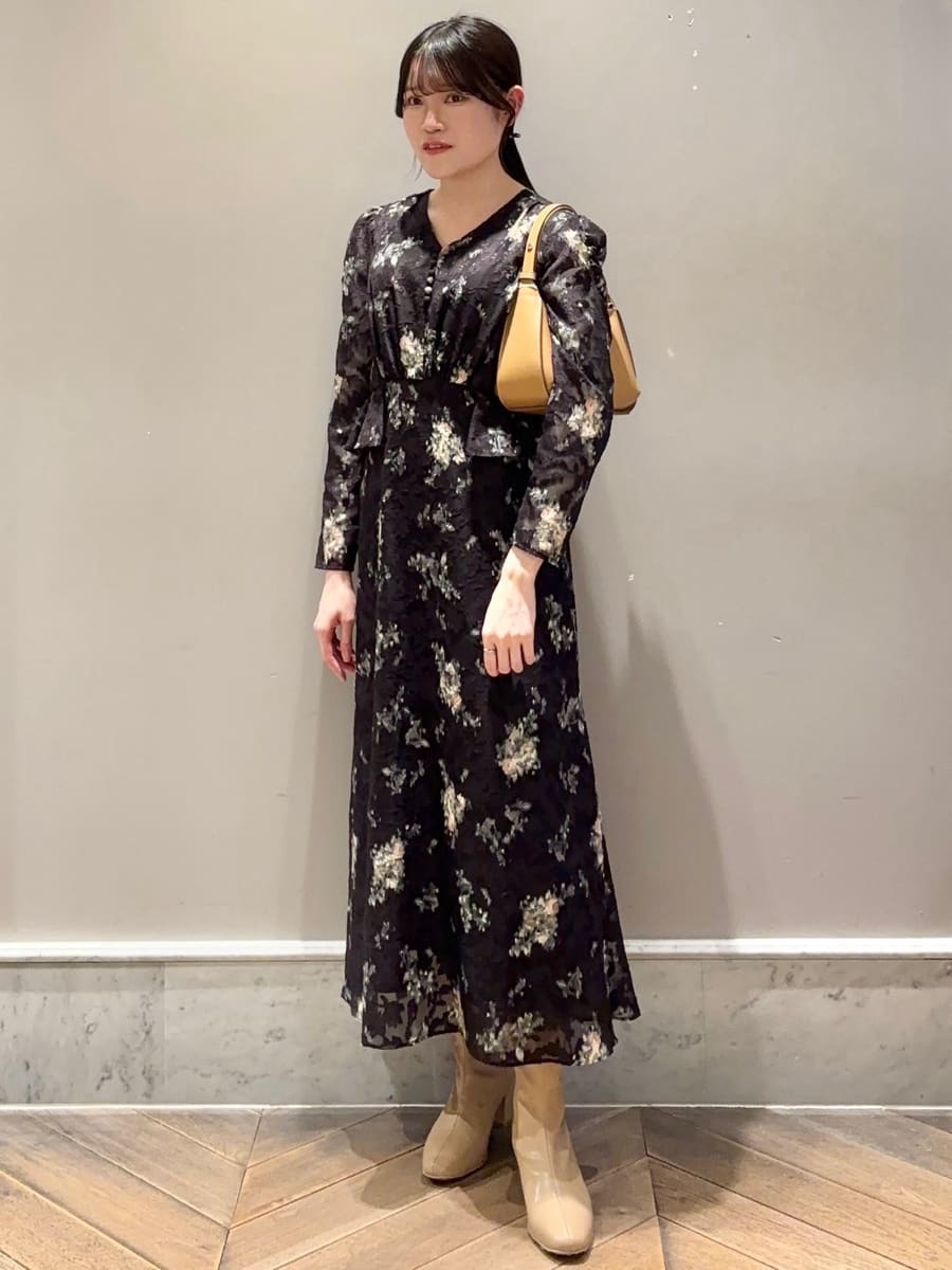 ウエストペプラムデザインワンピース(デイリーワンピース)｜DRESS