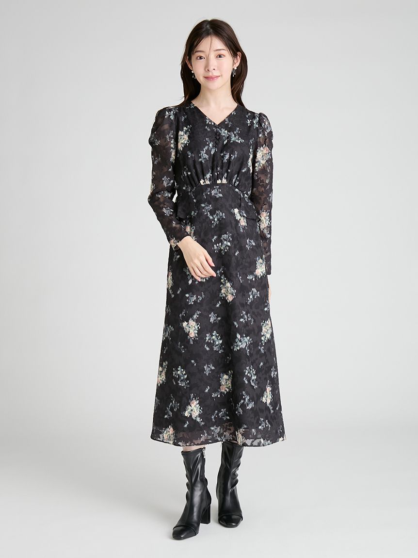 ウエストペプラムデザインワンピース(デイリーワンピース)｜DRESS