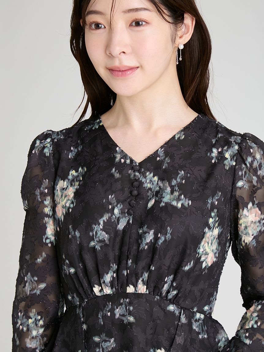 ウエストペプラムデザインワンピース(デイリーワンピース)｜DRESS