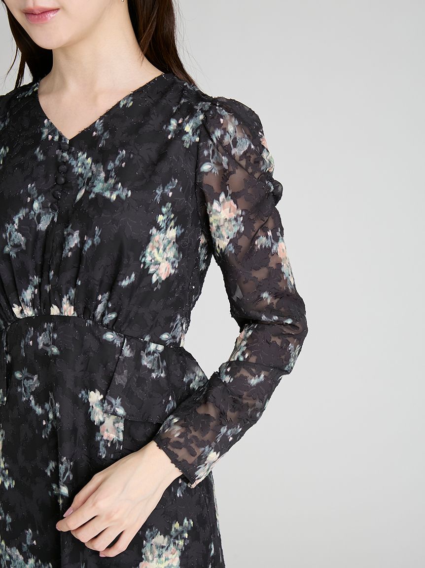 ウエストペプラムデザインワンピース(デイリーワンピース)｜DRESS