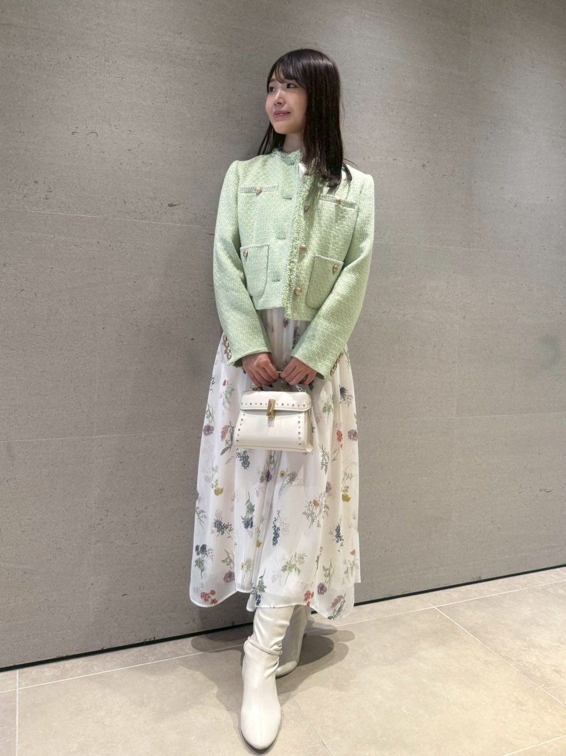 フラワープリントボウタイワンピース(デイリーワンピース)｜DRESS