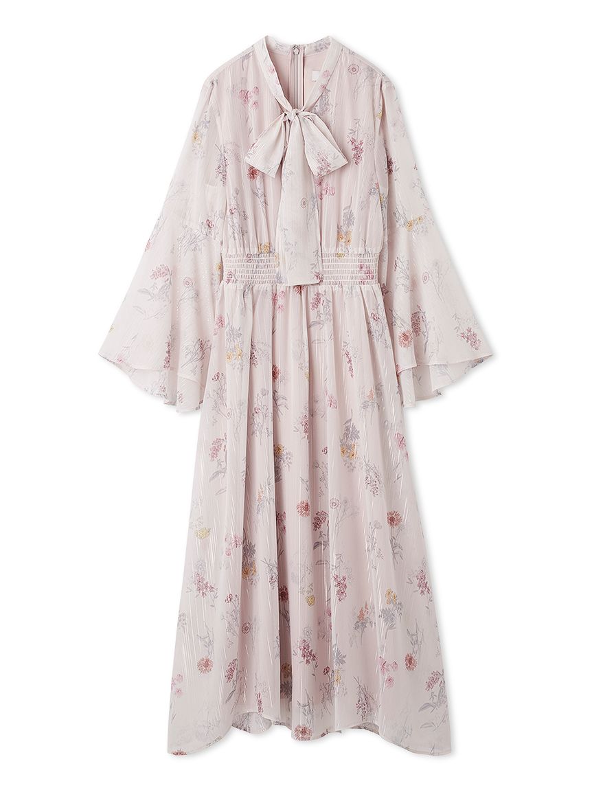 フラワープリントボウタイワンピース(デイリーワンピース)｜DRESS