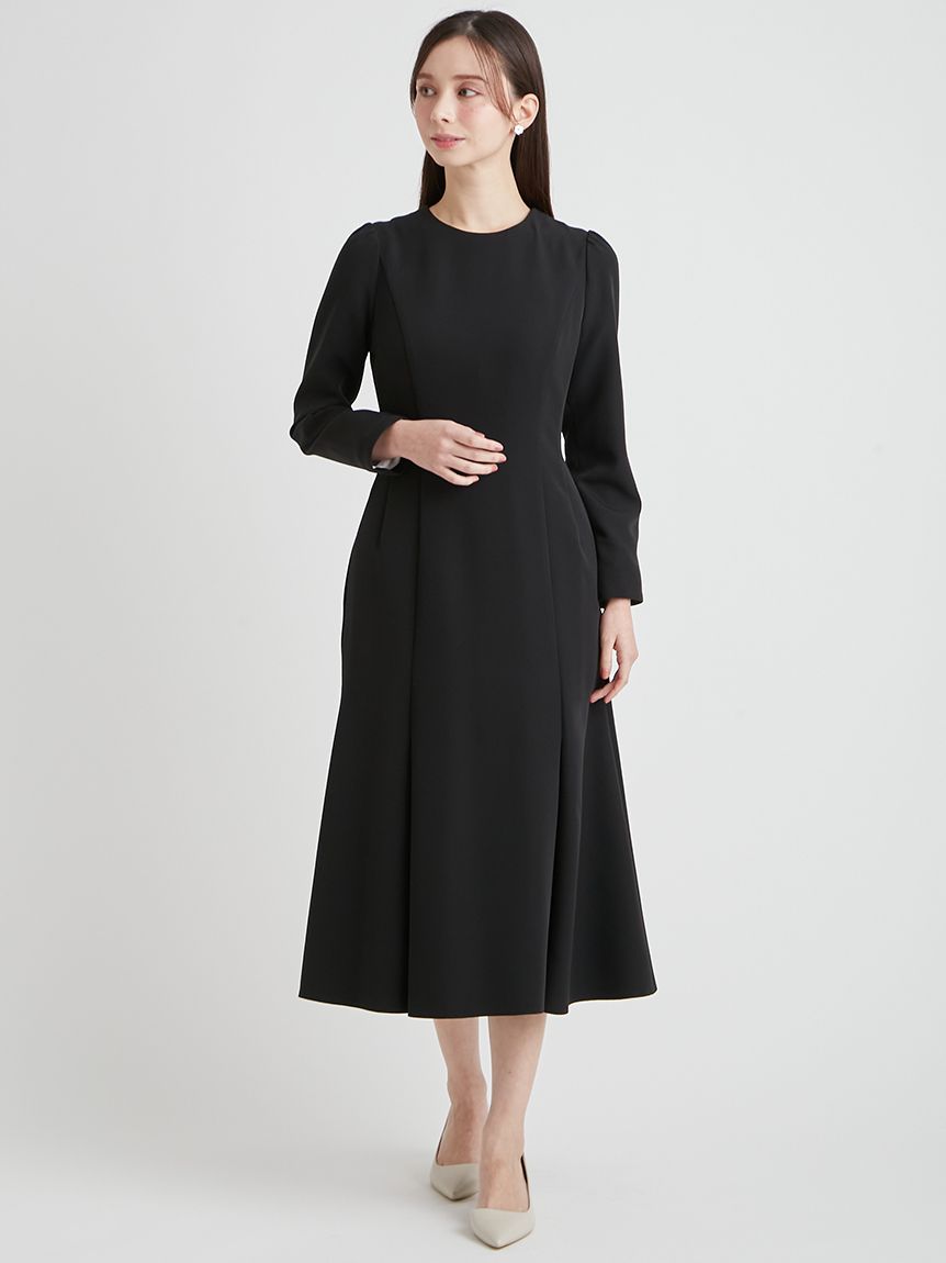 洗える】刺繍レース付きマーメイドワンピース(フォーマルワンピース