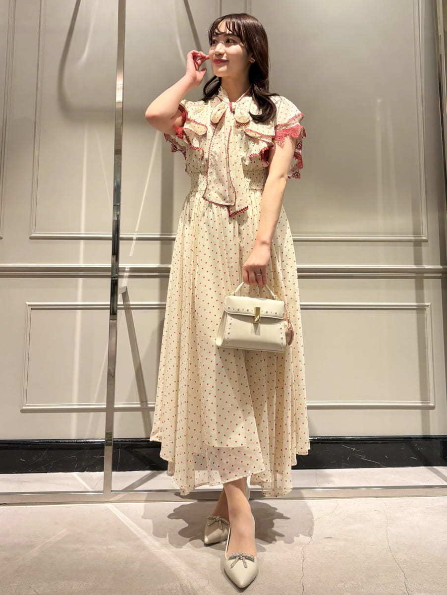 洗える】ハートドットプリントワンピース(デイリーワンピース)｜DRESS