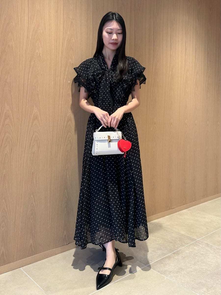 洗える】ハートドットプリントワンピース(デイリーワンピース)｜DRESS
