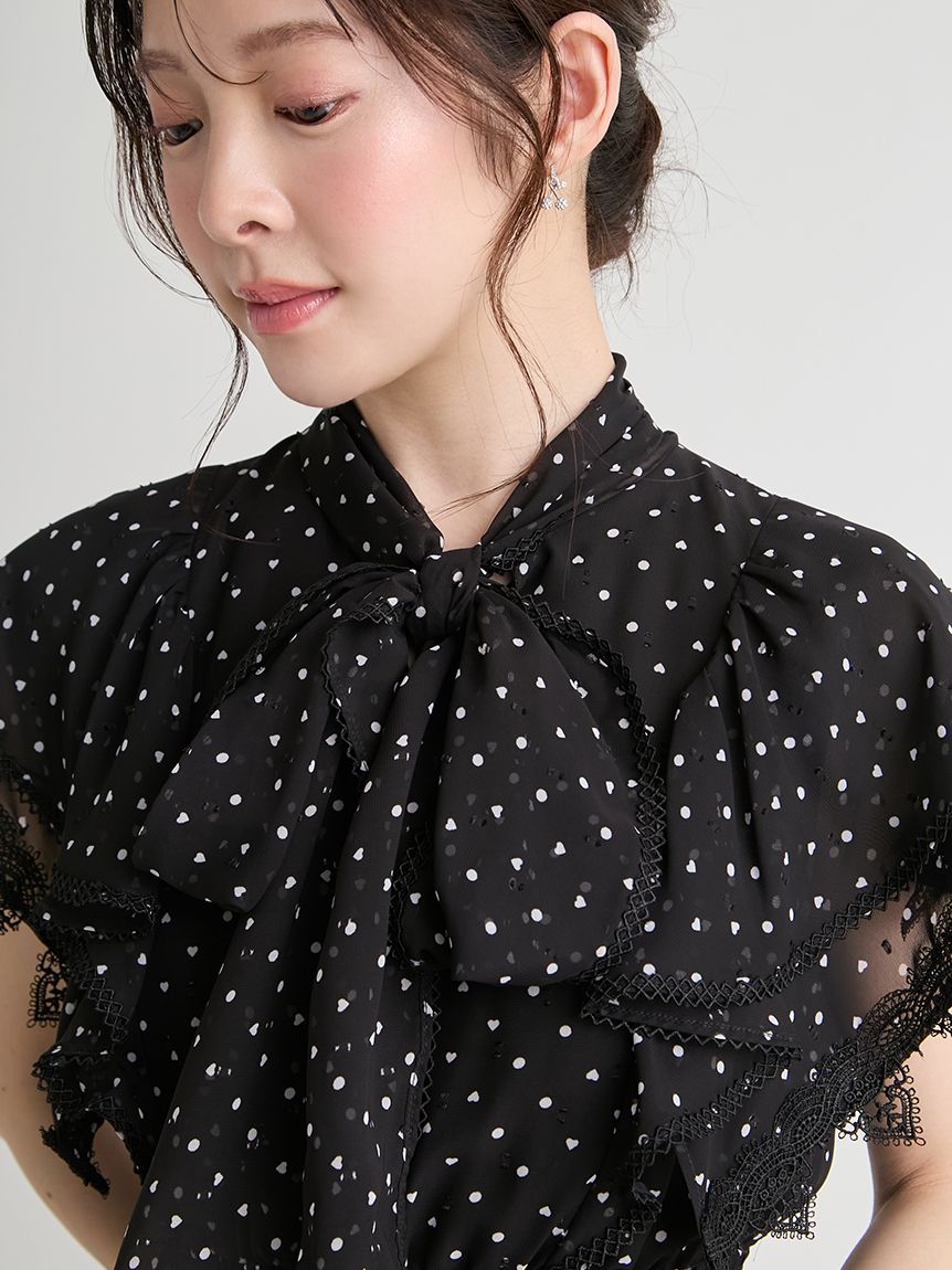 洗える】ハートドットプリントワンピース(デイリーワンピース)｜DRESS