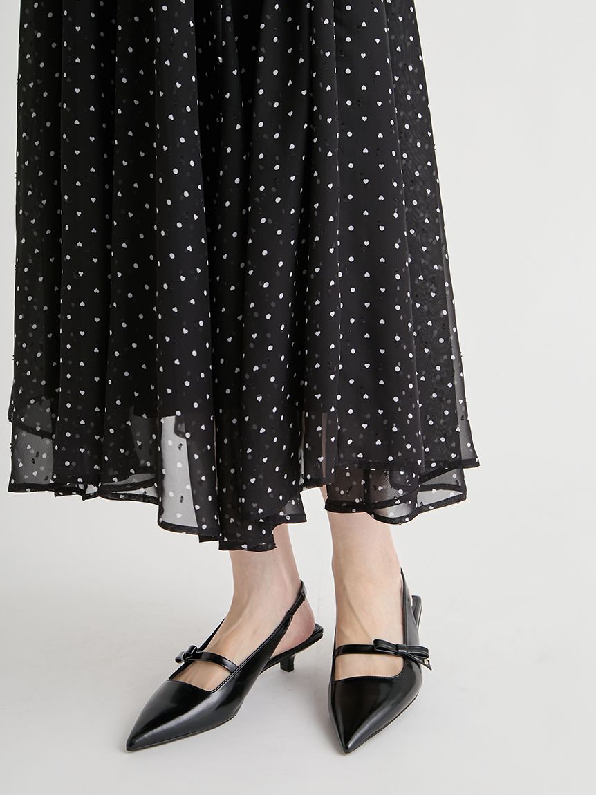 洗える】ハートドットプリントワンピース(デイリーワンピース)｜DRESS