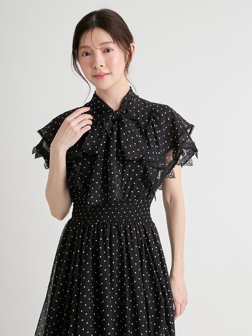 洗える】ハートドットプリントワンピース(デイリーワンピース)｜DRESS