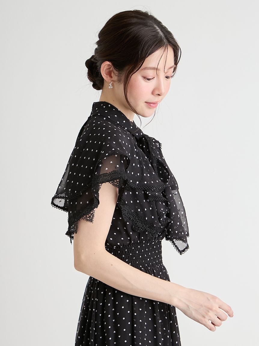 洗える】ハートドットプリントワンピース(デイリーワンピース)｜DRESS