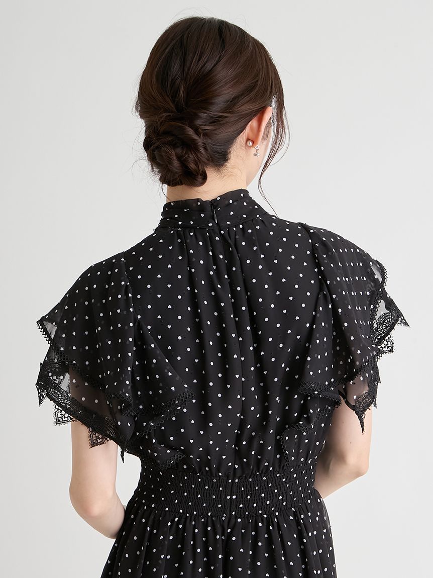 洗える】ハートドットプリントワンピース(デイリーワンピース)｜DRESS