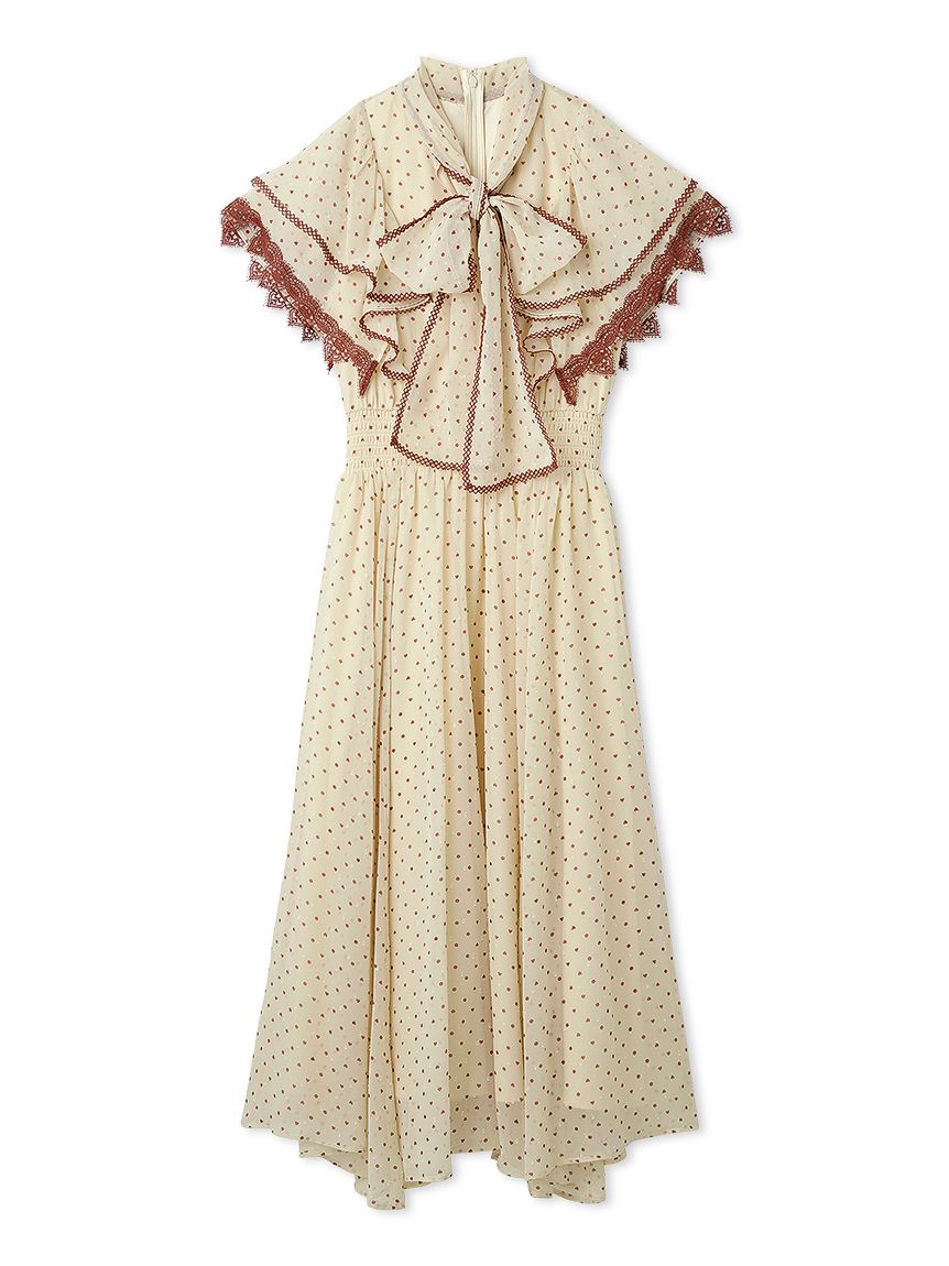 洗える】ハートドットプリントワンピース(デイリーワンピース)｜DRESS
