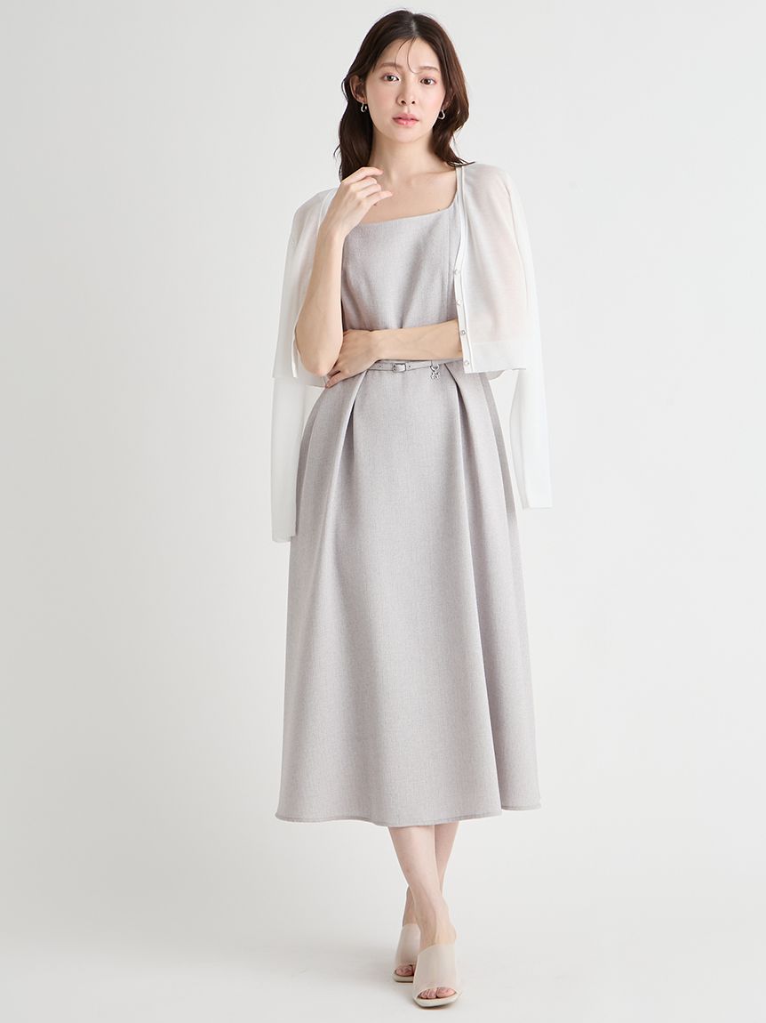 洗える】バリエーションフィット＆フレアワンピース(デイリー