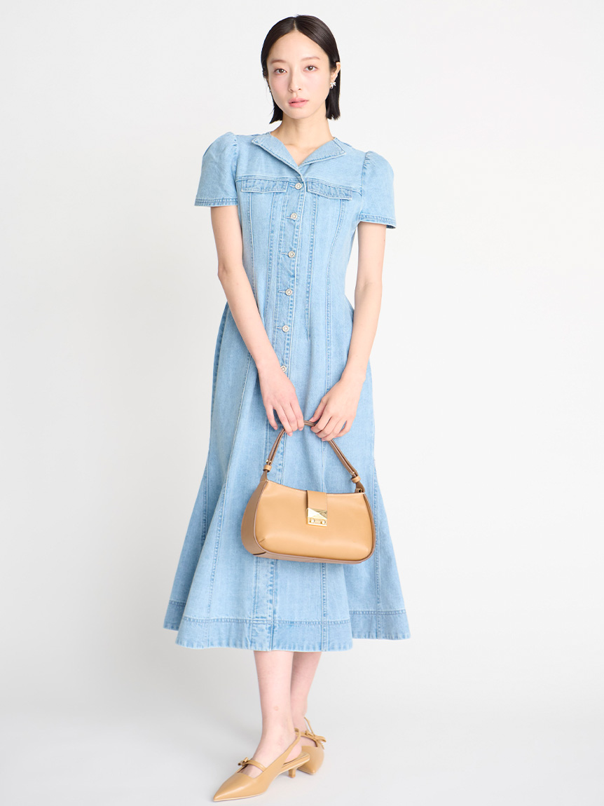 洗える】マーメイドデニムワンピース(デイリーワンピース)｜DRESS