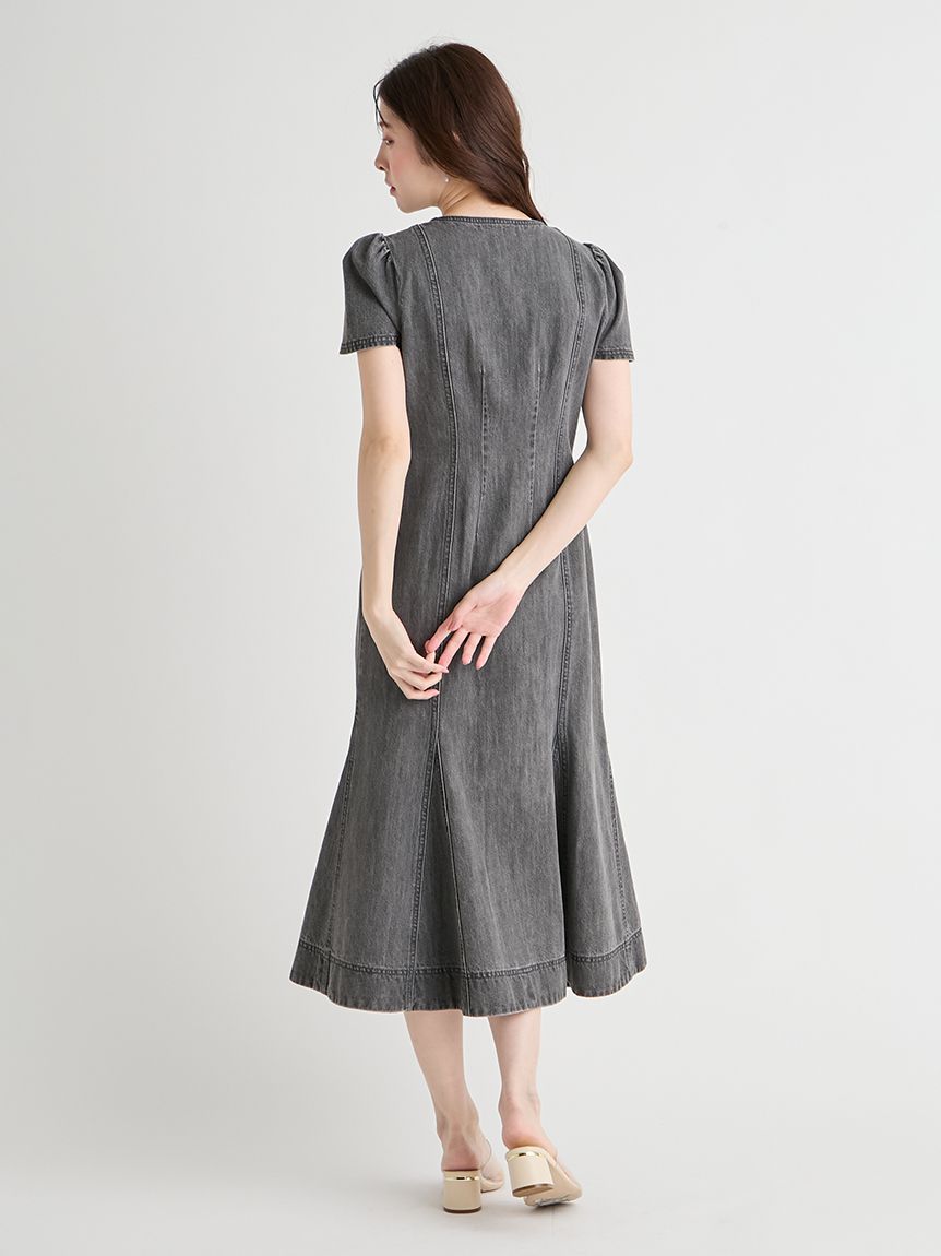 洗える】マーメイドデニムワンピース(デイリーワンピース)｜DRESS