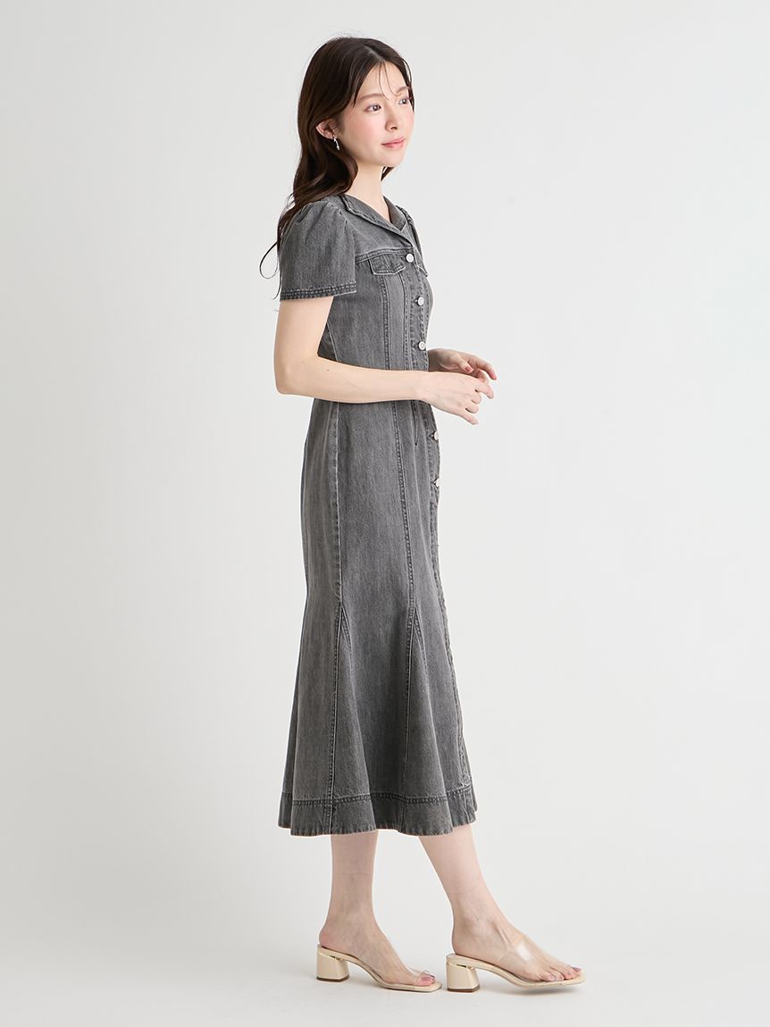 洗える】マーメイドデニムワンピース(デイリーワンピース)｜DRESS
